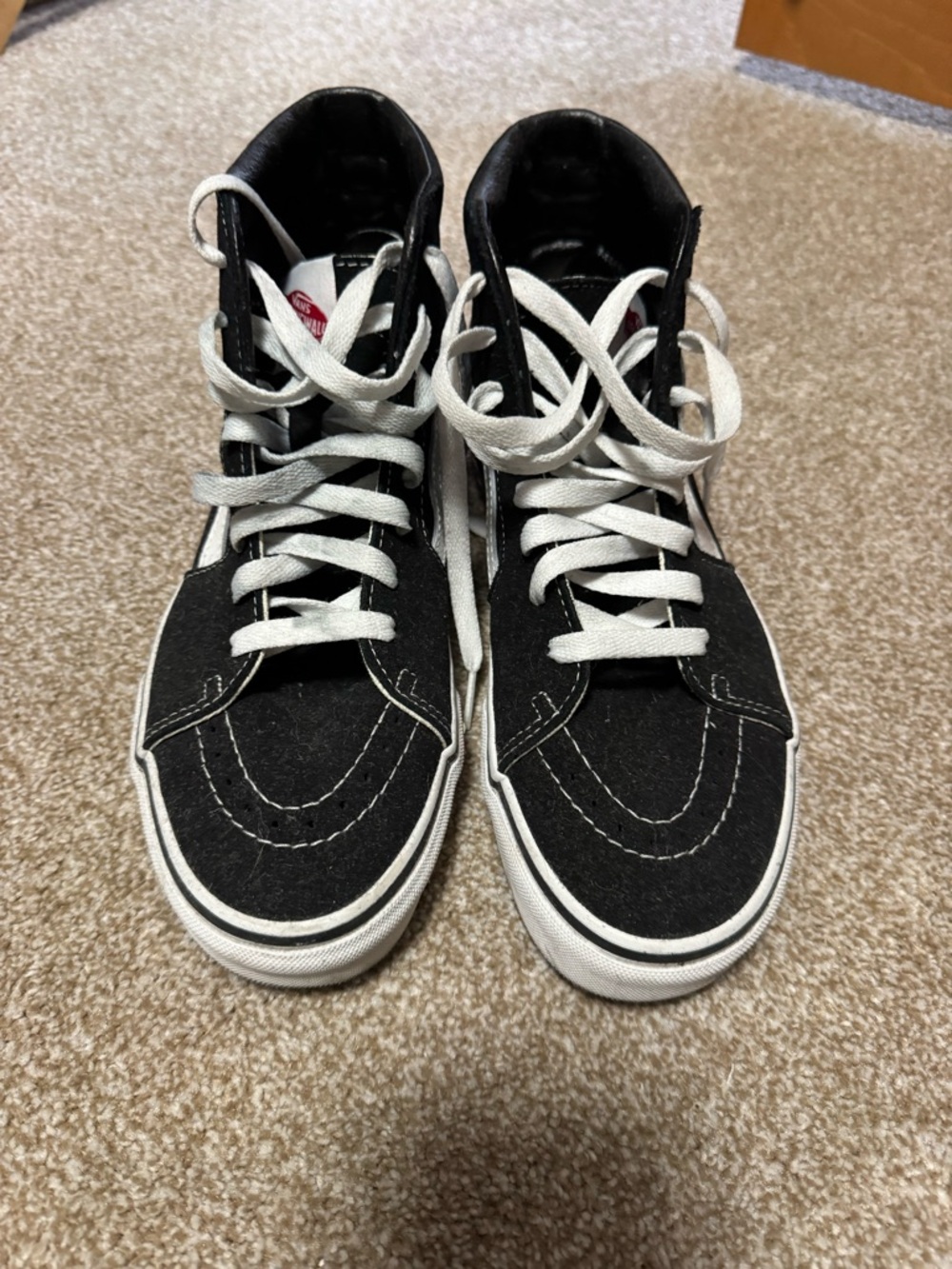 Vans Black and White High-Top Sneakers